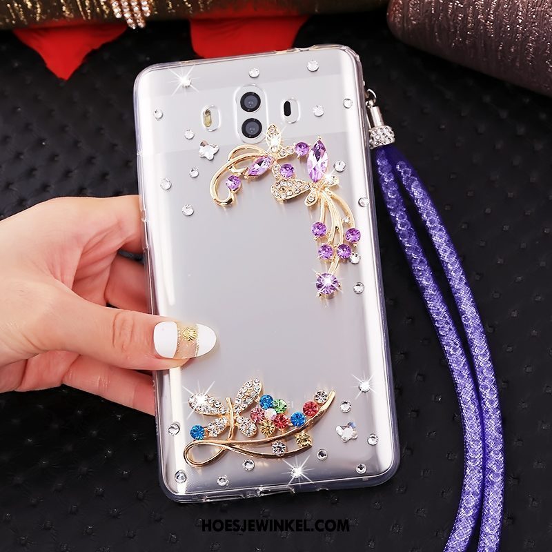 Huawei Mate 10 Hoesje Mobiele Telefoon Hemming Doorzichtig, Huawei Mate 10 Hoesje Met Strass Zacht