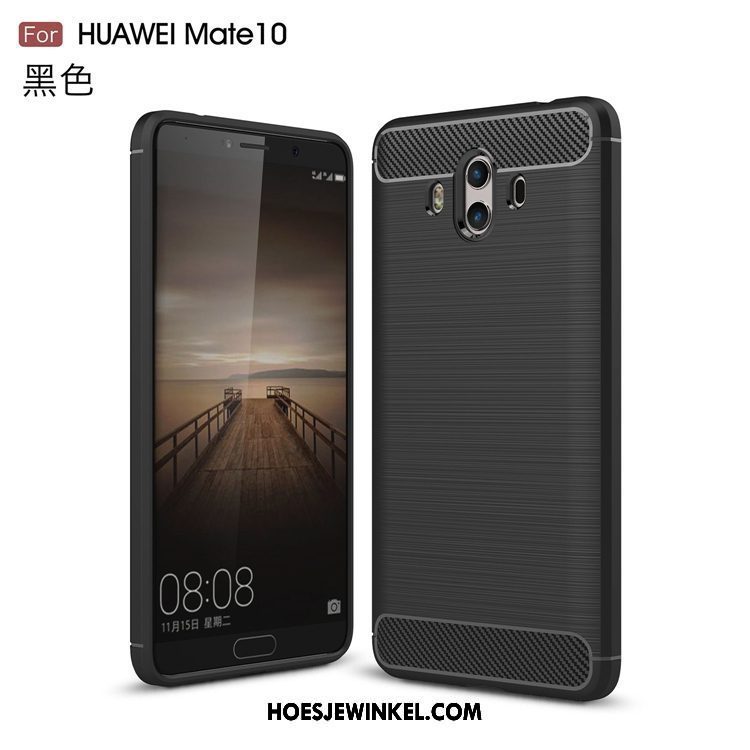 Huawei Mate 10 Hoesje Zwart Siliconen Mobiele Telefoon, Huawei Mate 10 Hoesje Hoes Anti-fall