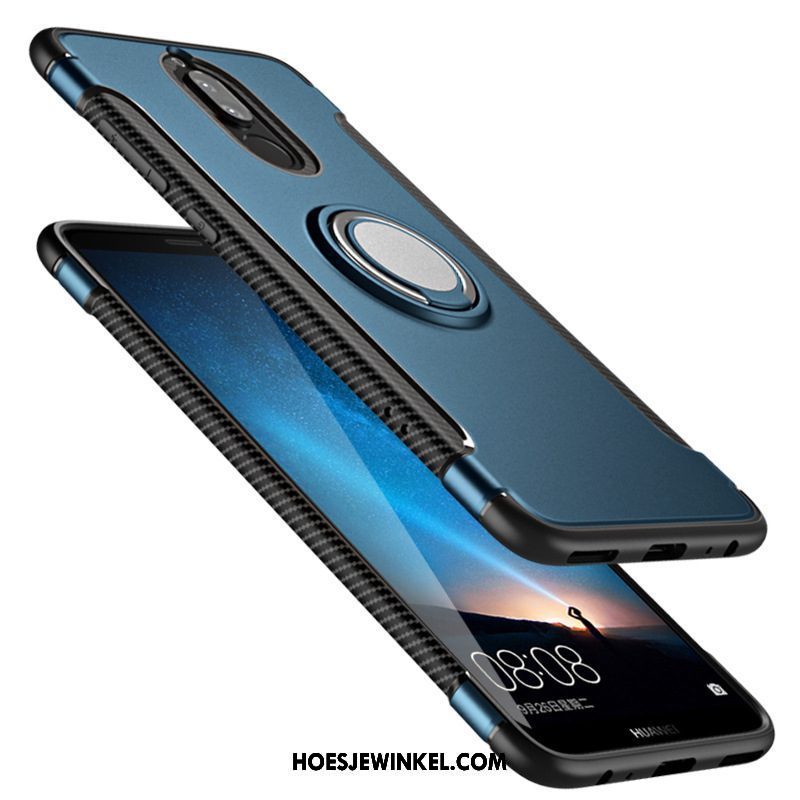 Huawei Mate 10 Lite Hoesje Blauw Magnetisch Anti-fall, Huawei Mate 10 Lite Hoesje Hoes Nieuw