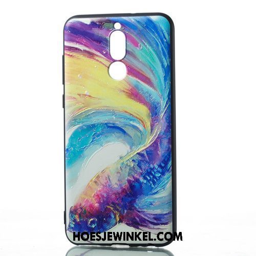 Huawei Mate 10 Lite Hoesje Spotprent Anti-fall Siliconen, Huawei Mate 10 Lite Hoesje Kleur Hanger