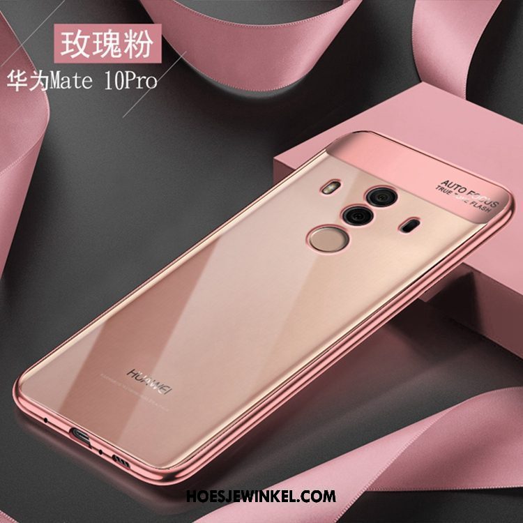 Huawei Mate 10 Pro Hoesje Anti-fall Plating Skärmskydd, Huawei Mate 10 Pro Hoesje Roze Hoes