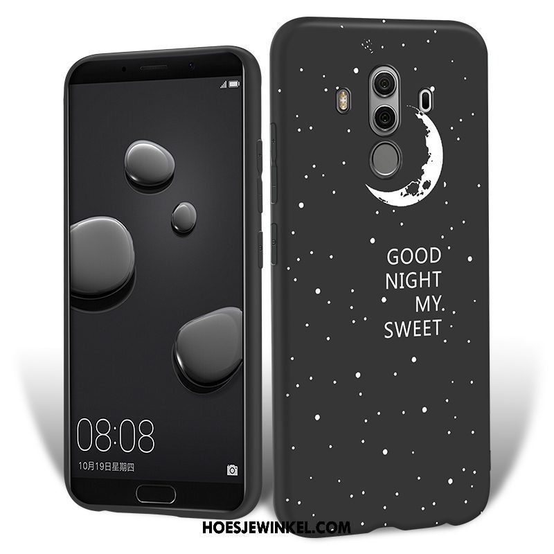 Huawei Mate 10 Pro Hoesje Hoes Hanger Persoonlijk, Huawei Mate 10 Pro Hoesje Zacht Zwart