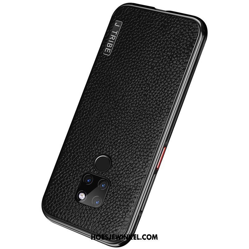 Huawei Mate 20 Hoesje Leer Hoes Bescherming, Huawei Mate 20 Hoesje Omlijsting Leren Etui