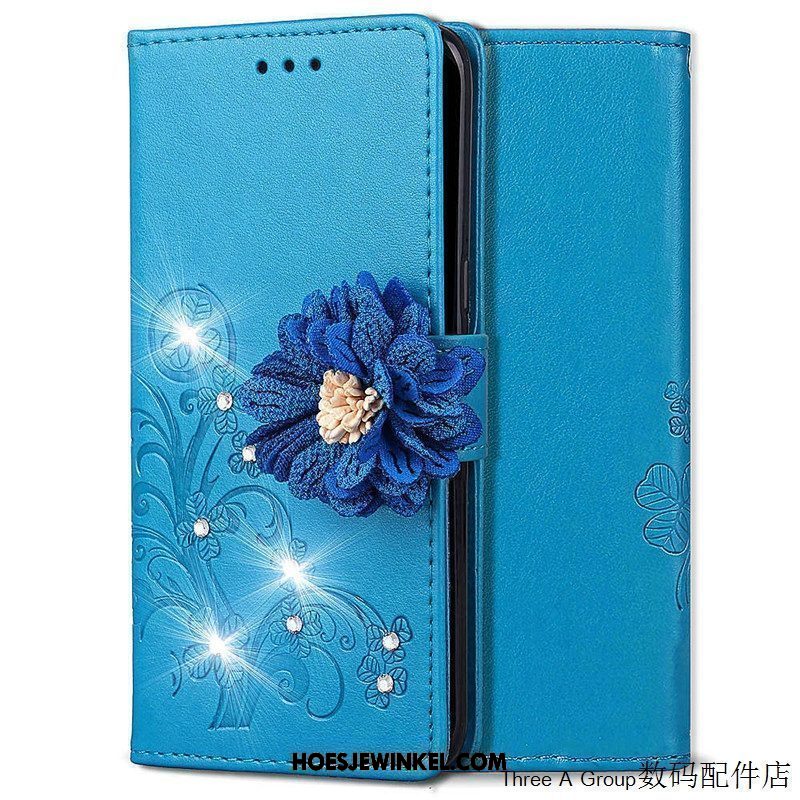 Huawei Mate 20 Rs Hoesje Mobiele Telefoon Folio Blauw, Huawei Mate 20 Rs Hoesje Bescherming Leren Etui