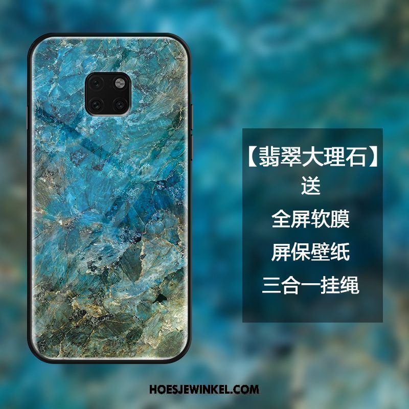 Huawei Mate 20 Rs Hoesje Spiegel Trend Glas, Huawei Mate 20 Rs Hoesje Anti-fall Blauw