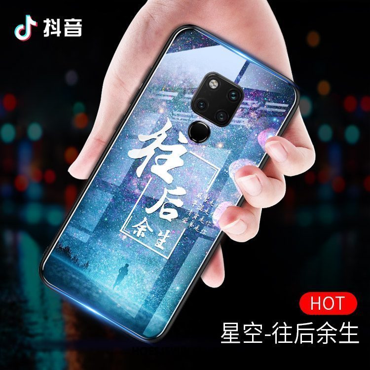 Huawei Mate 20 X Hoesje Anti-fall Glas Mobiele Telefoon, Huawei Mate 20 X Hoesje Hoes Scheppend