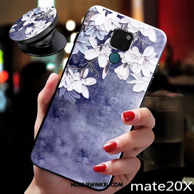 Huawei Mate 20 X Hoesje Hanger Bloemen Scheppend, Huawei Mate 20 X Hoesje Bescherming Vers