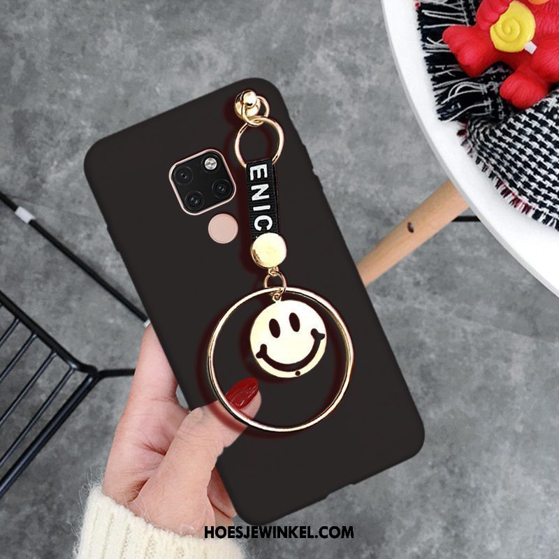 Huawei Mate 20 X Hoesje Mobiele Telefoon Smiley Trend, Huawei Mate 20 X Hoesje Zwart Zacht