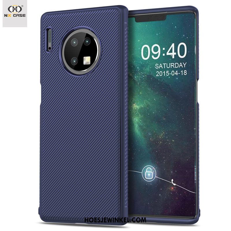 Huawei Mate 30 Hoesje All Inclusive Mobiele Telefoon Siliconen, Huawei Mate 30 Hoesje Blauw Bescherming