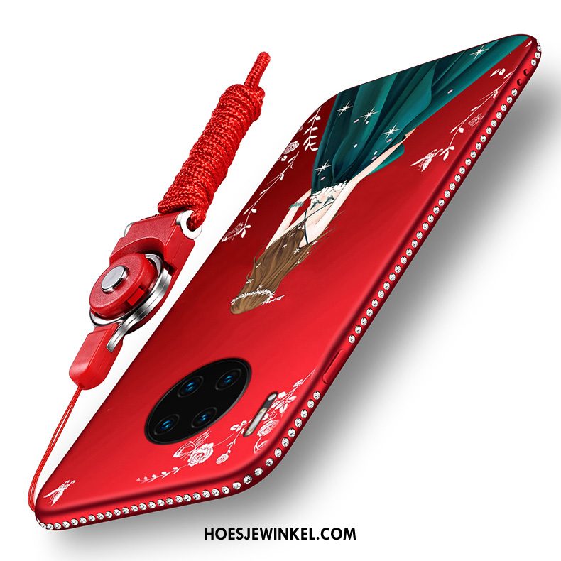 Huawei Mate 30 Hoesje Dame Anti-fall Persoonlijk, Huawei Mate 30 Hoesje Strass Hoes