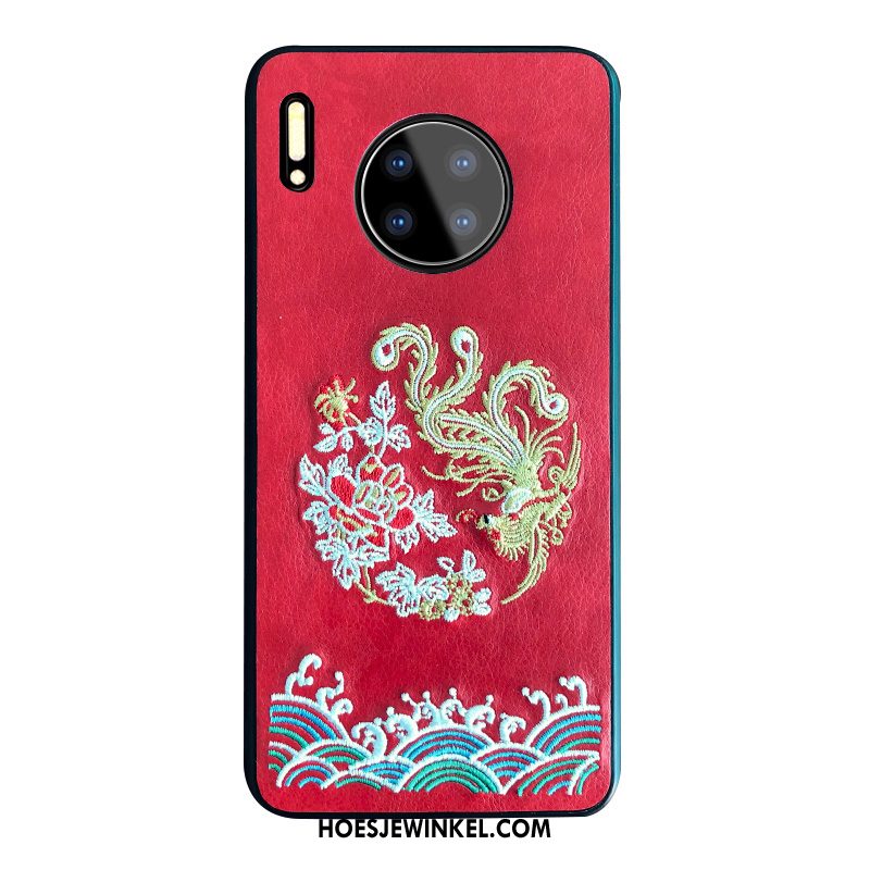 Huawei Mate 30 Hoesje Mobiele Telefoon Net Red Siliconen, Huawei Mate 30 Hoesje Chinese Stijl All Inclusive