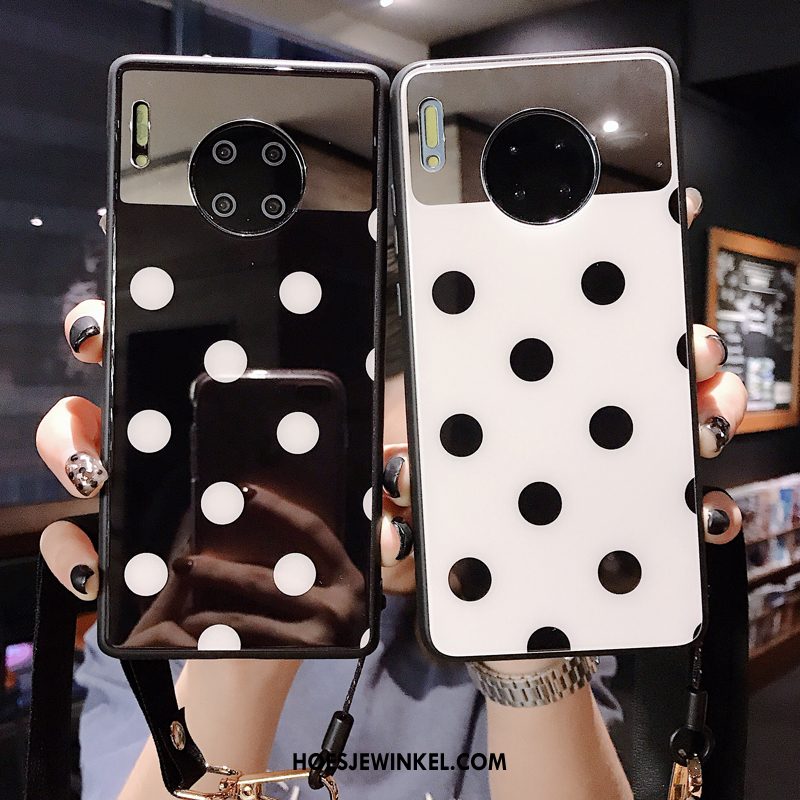 Huawei Mate 30 Hoesje Rood Hanger Golfpunt, Huawei Mate 30 Hoesje Nieuw Eenvoudige