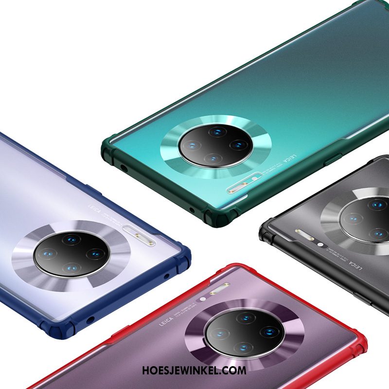 Huawei Mate 30 Pro Hoesje All Inclusive Groen Zacht, Huawei Mate 30 Pro Hoesje High End Doorzichtig