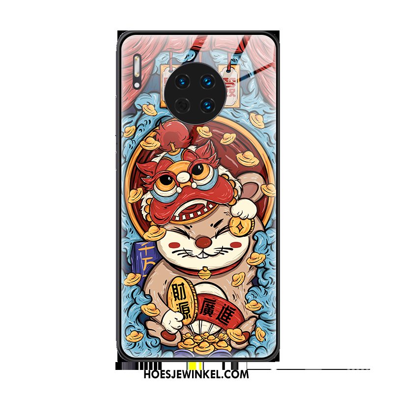 Huawei Mate 30 Pro Hoesje Bescherming Blauw Mobiele Telefoon, Huawei Mate 30 Pro Hoesje Chinese Stijl Persoonlijk