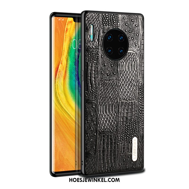 Huawei Mate 30 Pro Hoesje Hoes Nieuw Luxe, Huawei Mate 30 Pro Hoesje Leer High End