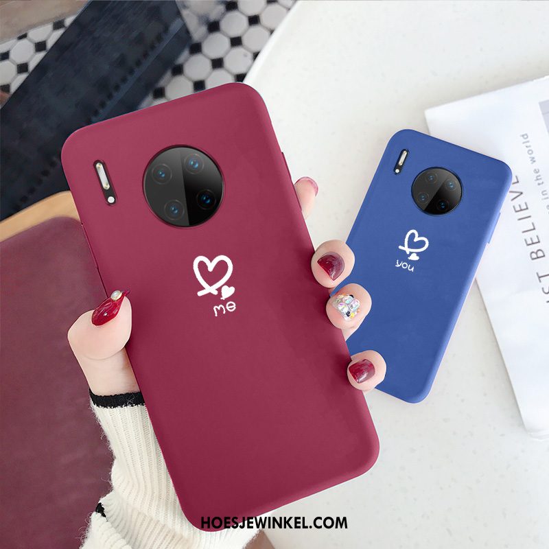 Huawei Mate 30 Pro Hoesje Net Red Liefde Bescherming, Huawei Mate 30 Pro Hoesje Lovers Siliconen