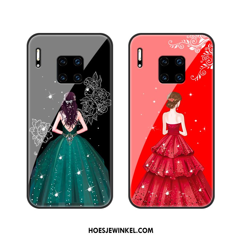 Huawei Mate 30 Rs Hoesje Rood Gazen Glas, Huawei Mate 30 Rs Hoesje Bescherming Mobiele Telefoon