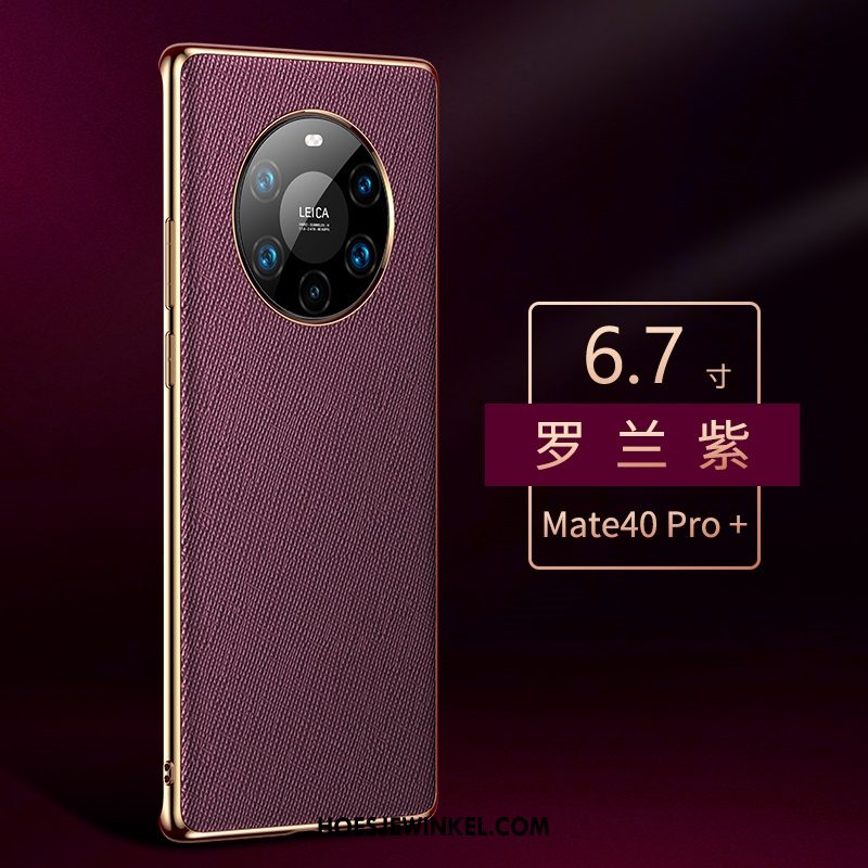 Huawei Mate 40 Pro+ Hoesje All Inclusive Mobiele Telefoon Anti-fall, Huawei Mate 40 Pro+ Hoesje Echt Leer Bescherming