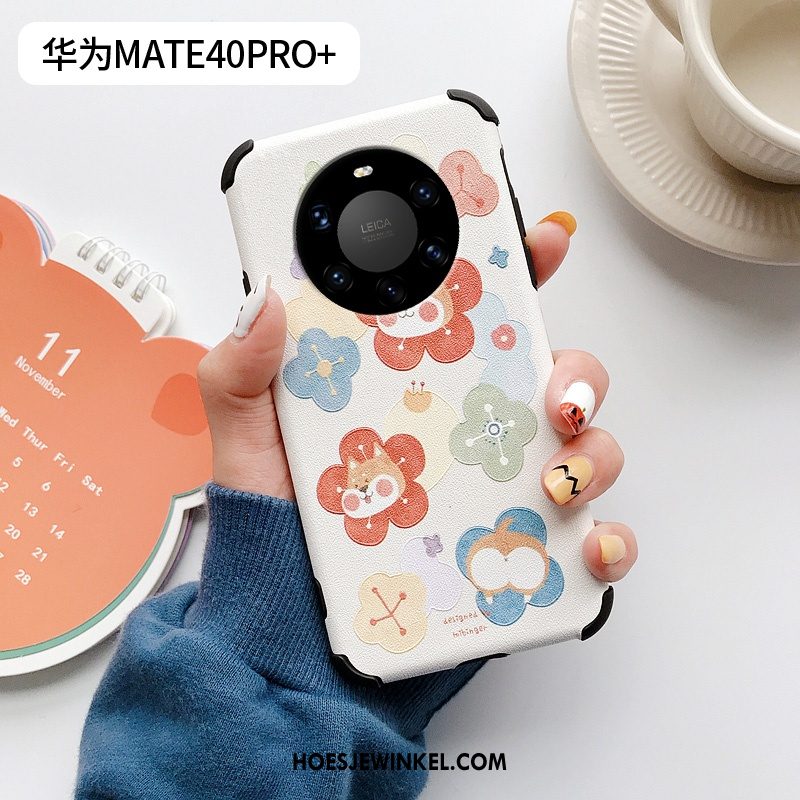 Huawei Mate 40 Pro+ Hoesje Scheppend Mini Bloemen, Huawei Mate 40 Pro+ Hoesje Mobiele Telefoon Patroon
