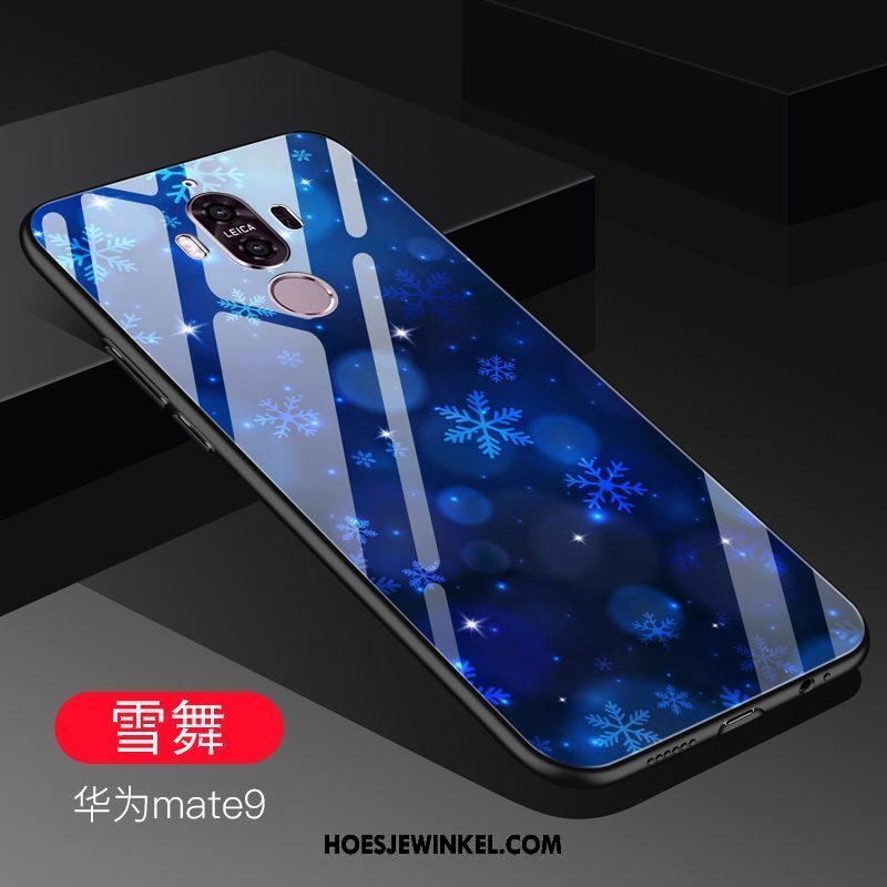 Huawei Mate 9 Hoesje Glas Mobiele Telefoon Blauw, Huawei Mate 9 Hoesje