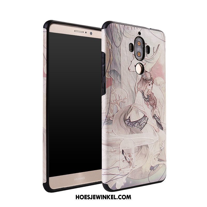 Huawei Mate 9 Hoesje Mobiele Telefoon Grijs Reliëf, Huawei Mate 9 Hoesje All Inclusive