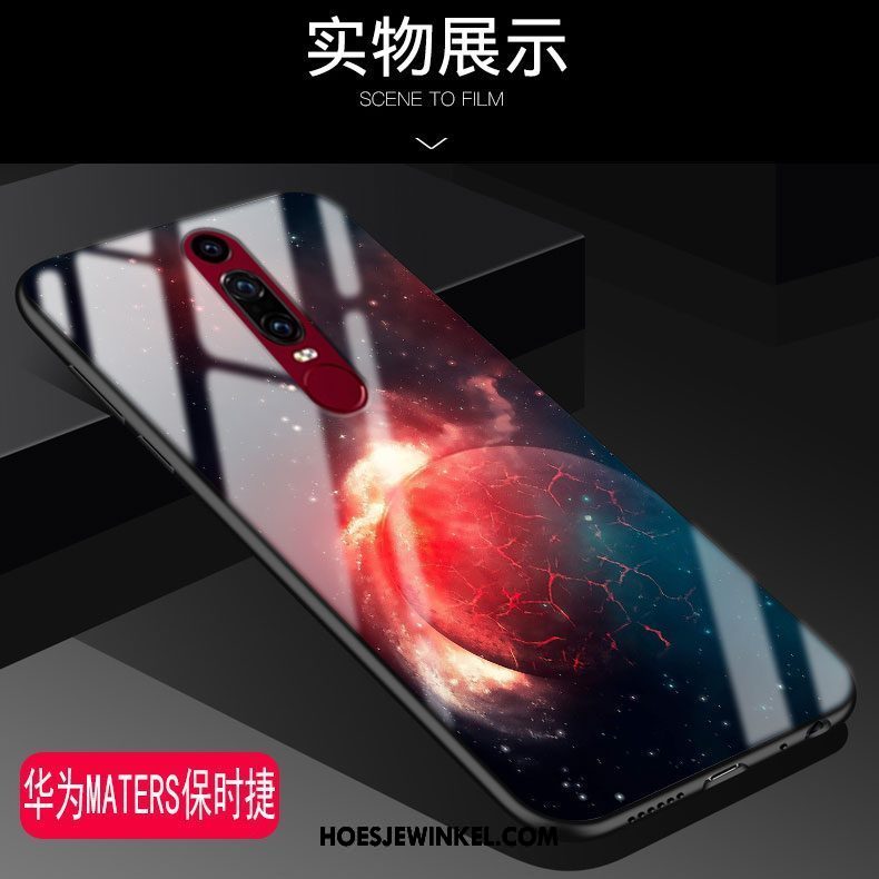 Huawei Mate Rs Hoesje Echte Glas Rood, Huawei Mate Rs Hoesje Anti-fall Bescherming