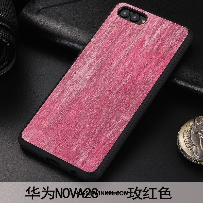 Huawei Nova 2s Hoesje Mobiele Telefoon Rood Achterklep, Huawei Nova 2s Hoesje Bescherming Leren Etui