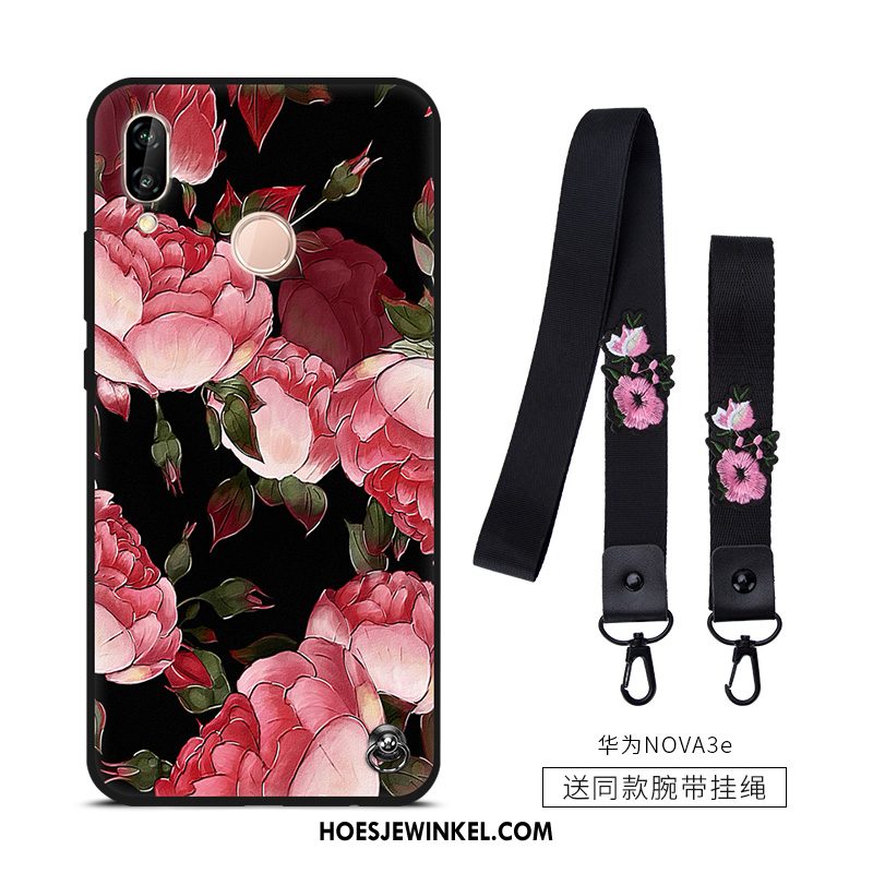 Huawei Nova 3e Hoesje All Inclusive Hanger Persoonlijk, Huawei Nova 3e Hoesje Jeugd Anti-fall