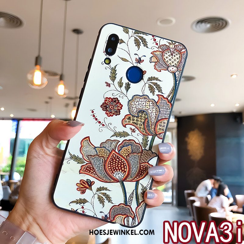 Huawei Nova 3i Hoesje Bescherming Reliëf Hanger, Huawei Nova 3i Hoesje All Inclusive Anti-fall