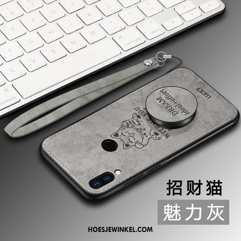 Huawei Nova 3i Hoesje Mobiele Telefoon Grijs Bescherming, Huawei Nova 3i Hoesje Ring Hoes
