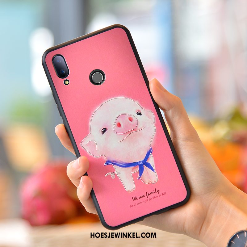 Huawei Nova 3i Hoesje Siliconen Anti-fall Reliëf, Huawei Nova 3i Hoesje Hoes Mobiele Telefoon