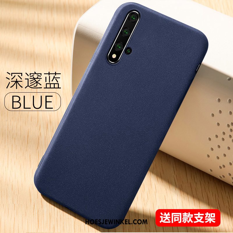 Huawei Nova 5t Hoesje Blauw Siliconen Bescherming, Huawei Nova 5t Hoesje Zacht Dun