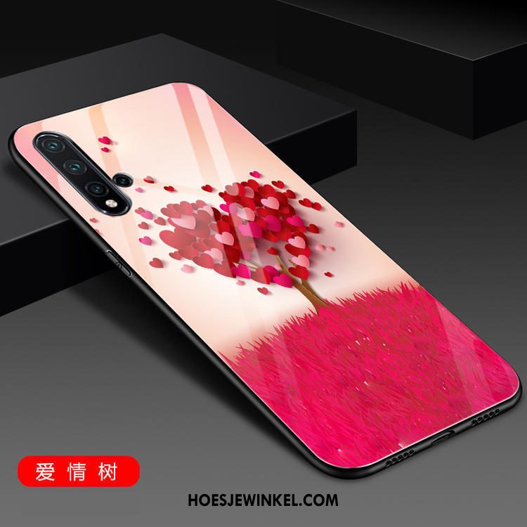 Huawei Nova 5t Hoesje Schrobben Mode Spiegel, Huawei Nova 5t Hoesje Trendy Merk Mobiele Telefoon