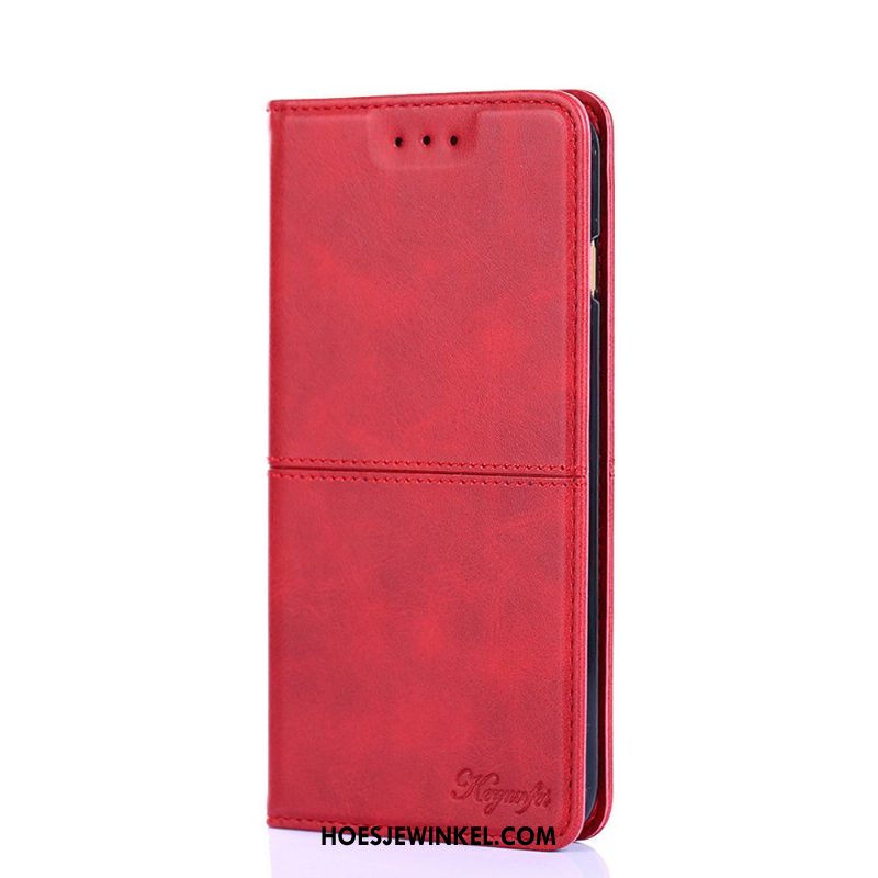 Huawei P Smart 2019 Hoesje Folio Rood Mobiele Telefoon, Huawei P Smart 2019 Hoesje Koe Anti-fall