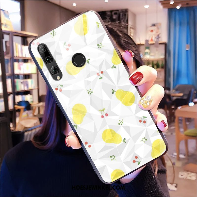 Huawei P Smart+ 2019 Hoesje Geel Patroon Siliconen, Huawei P Smart+ 2019 Hoesje Trendy Merk Mobiele Telefoon