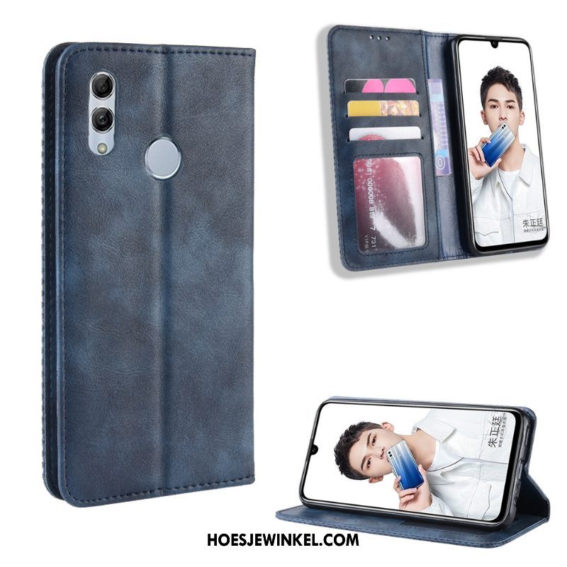 Huawei P Smart 2019 Hoesje Patroon Mobiele Telefoon Vintage, Huawei P Smart 2019 Hoesje Groen Folio