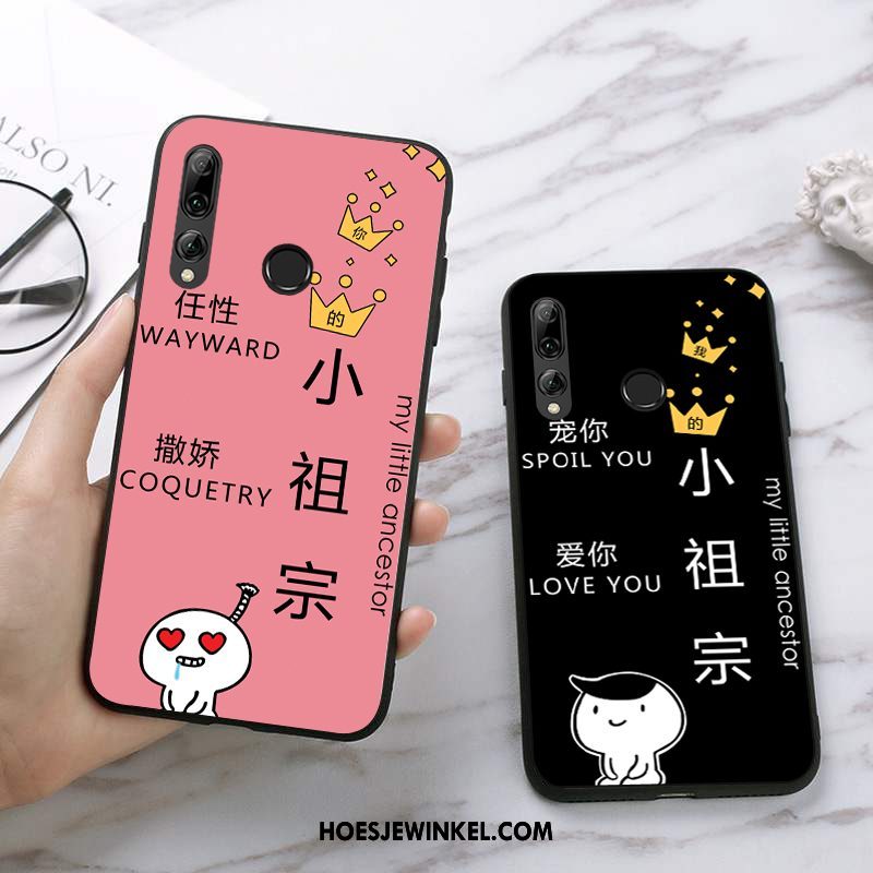 Huawei P Smart+ 2019 Hoesje Siliconen Mobiele Telefoon Roze, Huawei P Smart+ 2019 Hoesje Zacht Anti-fall