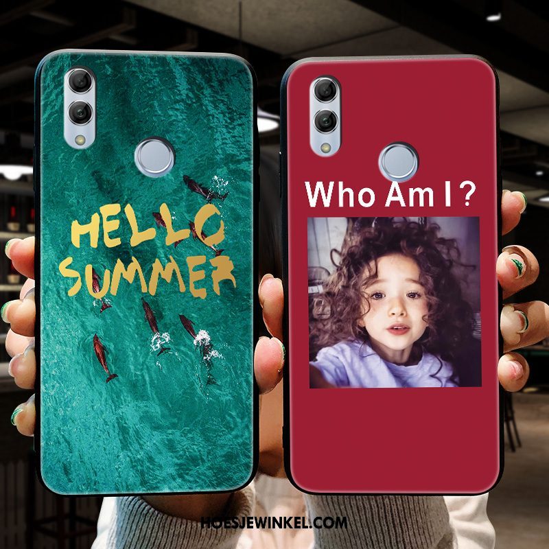 Huawei P Smart 2019 Hoesje Spotprent Luipaard Net Red, Huawei P Smart 2019 Hoesje Groen Scheppend