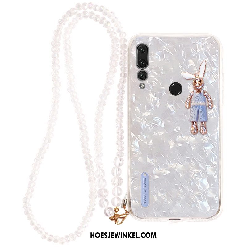 Huawei P Smart+ 2019 Hoesje Wit Trendy Merk Bescherming, Huawei P Smart+ 2019 Hoesje All Inclusive Strass