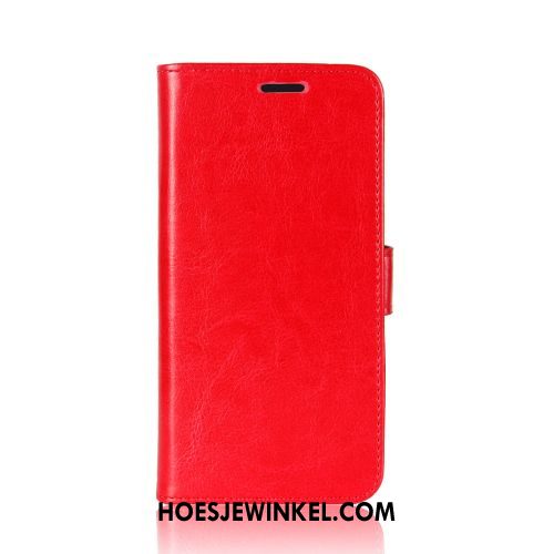 Huawei P Smart 2020 Hoesje Kaart Rood Folio, Huawei P Smart 2020 Hoesje Leren Etui Hoes