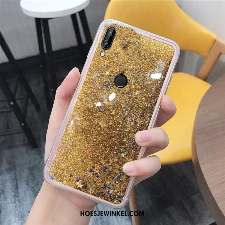 Huawei P Smart+ Hoesje Bescherming All Inclusive Goud, Huawei P Smart+ Hoesje Anti-fall Hanger