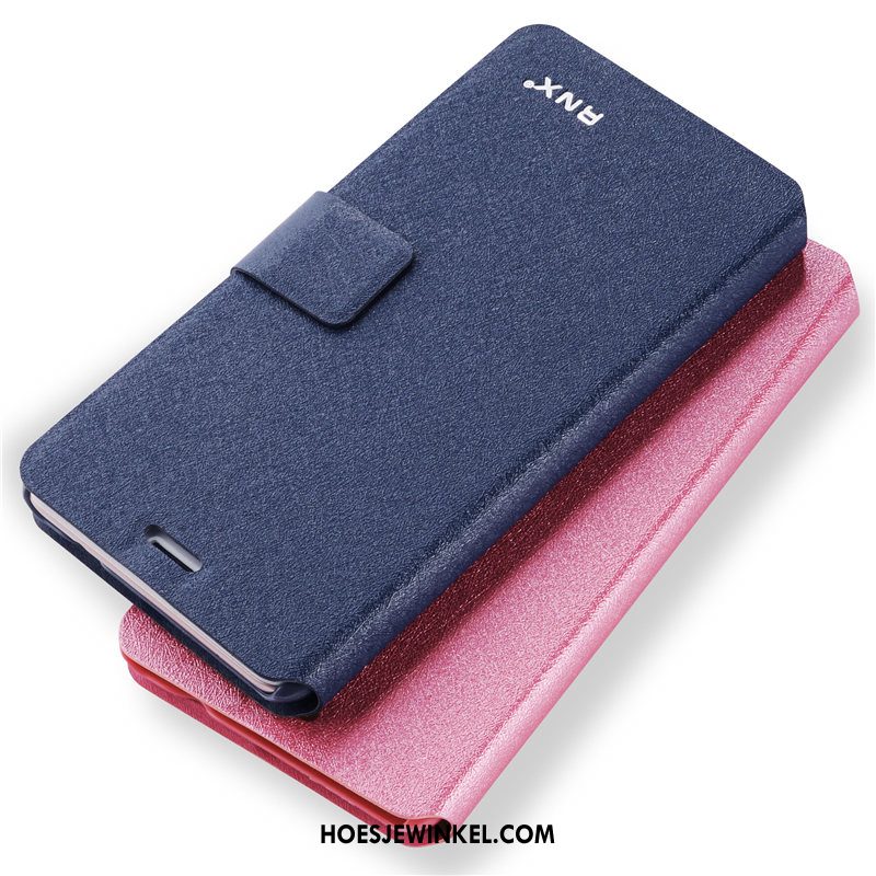 Huawei P Smart Hoesje Leren Etui Bescherming Mobiele Telefoon, Huawei P Smart Hoesje Blauw Clamshell