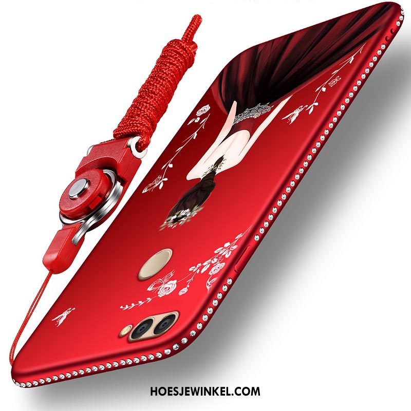 Huawei P Smart Hoesje Mobiele Telefoon Dun Rood, Huawei P Smart Hoesje Anti-fall Zacht
