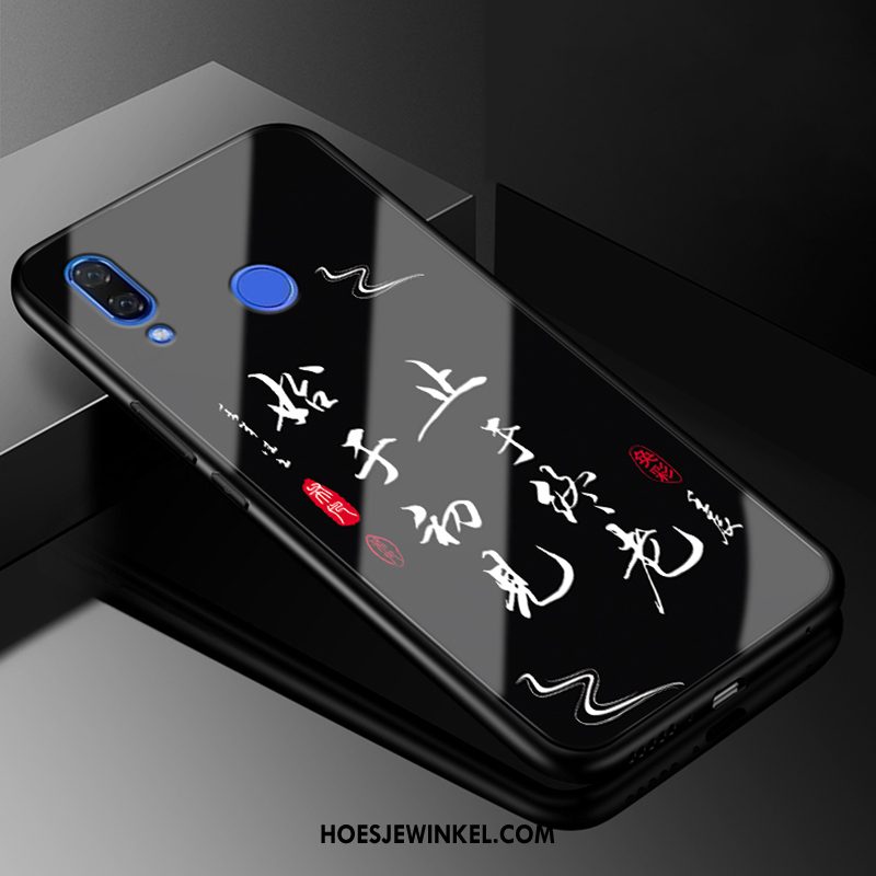 Huawei P Smart+ Hoesje Trendy Merk Mobiele Telefoon Zacht, Huawei P Smart+ Hoesje Siliconen Glas