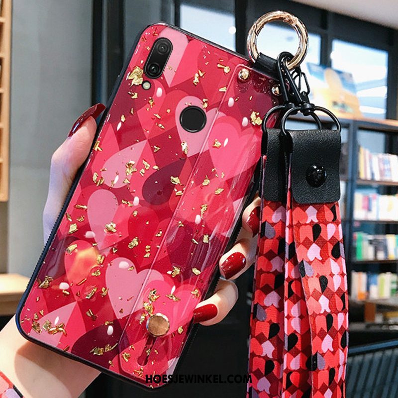 Huawei P Smart Z Hoesje Eenvoudige Siliconen Hanger, Huawei P Smart Z Hoesje Rood Zacht