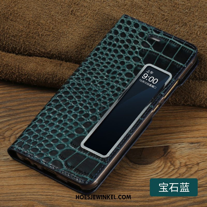 Huawei P10 Hoesje Anti-fall Folio Krokodillenleer, Huawei P10 Hoesje Mobiele Telefoon Leren Etui