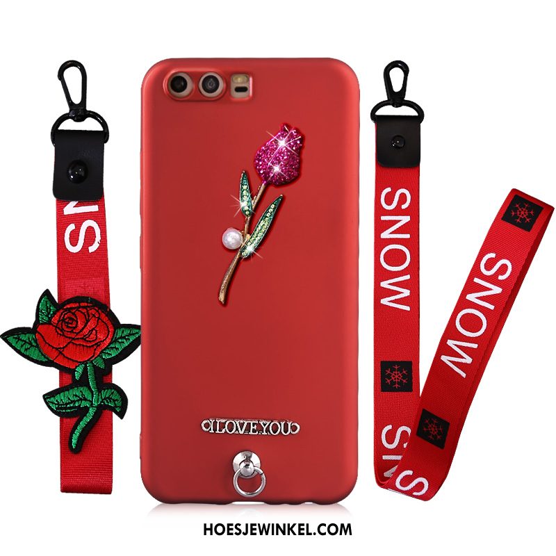 Huawei P10 Hoesje Bescherming Hoes Zacht, Huawei P10 Hoesje Rood Mobiele Telefoon