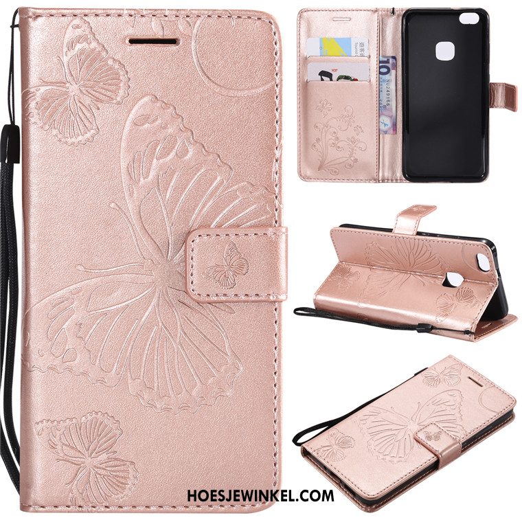 Huawei P10 Lite Hoesje Bescherming Anti-fall Rose Goud, Huawei P10 Lite Hoesje Clamshell Hoes