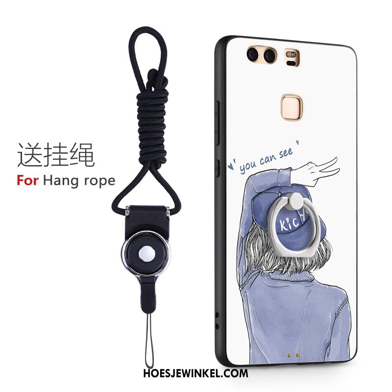 Huawei P10 Plus Hoesje Blauw Hoes Gesp, Huawei P10 Plus Hoesje Siliconen Mobiele Telefoon