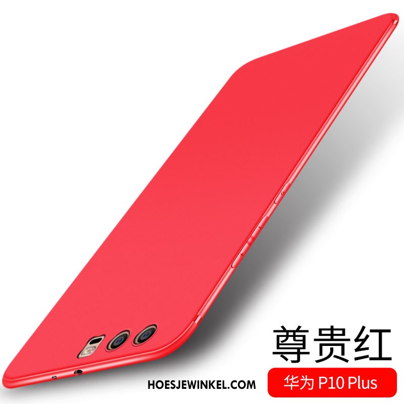 Huawei P10 Plus Hoesje Rood Siliconen Schrobben, Huawei P10 Plus Hoesje Zacht Mobiele Telefoon